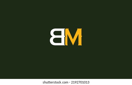 Alphabet letters Initials Monogram logo BM, MB, B and M