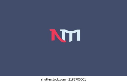 Alphabet letters Initial Monogram Logo NM, MN, N und M