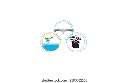 Alphabet letters Initials Monogram logo garden.crow.tree. water
