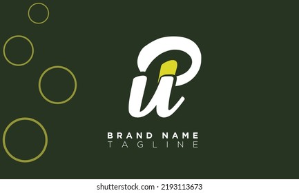 Alphabet letters Initials Monogram logo UP, PU, U and P