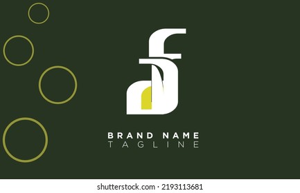 Alphabet letters Initials Monogram logo AF, FA, A and F