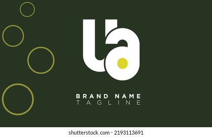 Alphabet letters Initial Monogram Logo UA, AU, U und A