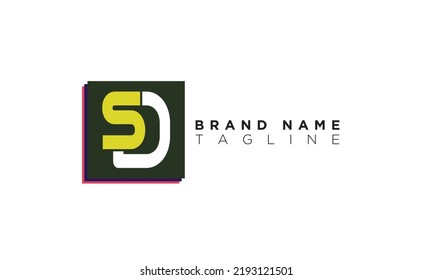 Alphabet letters Initials Monogram logo SD, DS, S and D