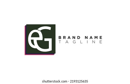 Alphabet letters Initials Monogram logo EG, GE, E and G