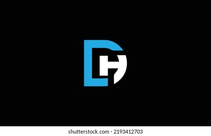  Alphabet letters Initial Monogram Logo DH, DH INITIAL, DH-Brief 