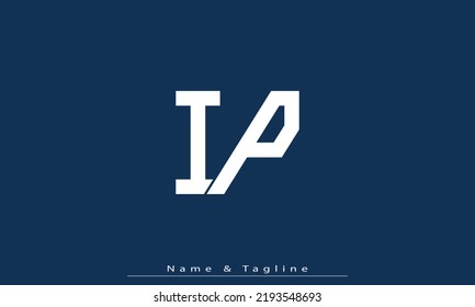 Letras alfabéticas Iniciales Monograma IP , PI