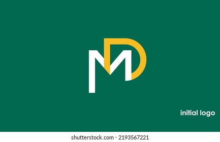 Letras alfabéticas Iniciales Monograma MD, DM, M y D