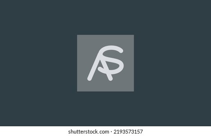 Alphabet letters Initials Monogram logo AS, SA, A and S
