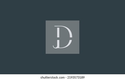 Alphabet letters Initials Monogram logo JD, DJ, J and D