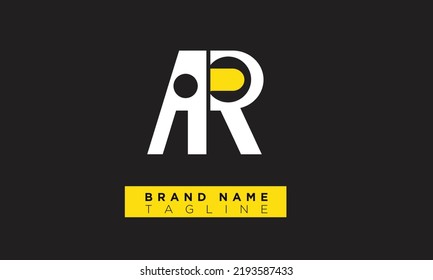 Alphabet letters Initials Monogram logo AR, RA, A and R