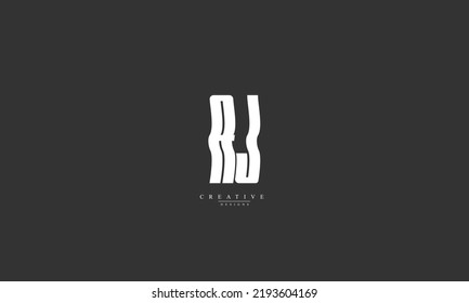 Alphabet letters Initials Monogram logo AJ JA A J