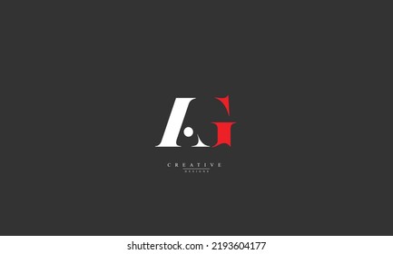 Alphabet letters Initials Monogram logo AG GA A G