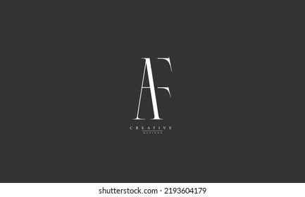 Alphabet letters Initials Monogram logo AF FA A F
