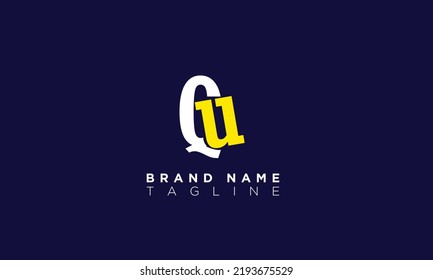 Alphabet letters Initials Monogram logo QU, UQ, Q and U