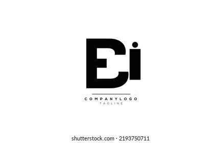 Alphabet letters Initials Monogram logo EI, EI INITIAL, EI letter