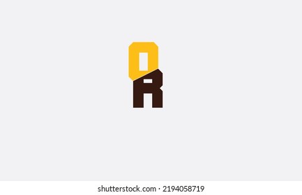 Alphabet letters Initials Monogram logo OR, RO, O and R