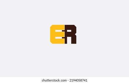 Alphabet letters Initials Monogram logo ER, RE, E and R