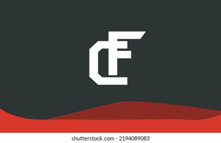 Alphabet letters Initials Monogram logo CF, FC, C and F
