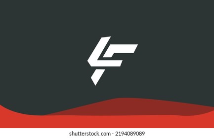 Letras alfabéticas Iniciales Logotipo Monograma LF, FL, L y F