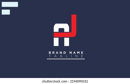 Alphabet letters Initials Monogram logo AJ, JA, A and J