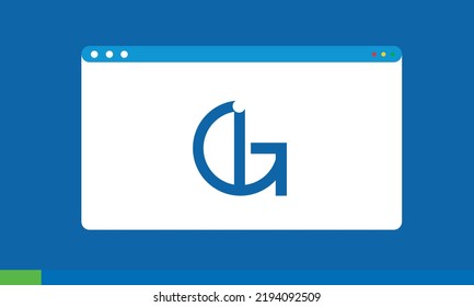Letras alfabéticas Iniciales logotipo de monograma IG, GI, I y G