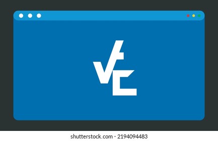 Alphabet letters Initial Monogram Logo VE, EV, V und E
