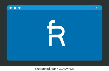 Letras alfabéticas Iniciales Logotipo de monograma FR, RF, F y R