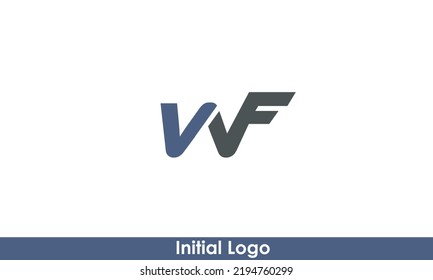 Alphabet letters Initials Monogram logo WF, FW, W and F