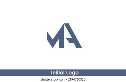 Alphabet letters Initials Monogram logo MA, AM, M and A