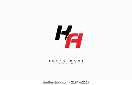 Letras alfabéticas Iniciales Monograma KA, AK, K y A