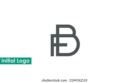 Alphabet letters Initials Monogram logo FB, BF, F and B