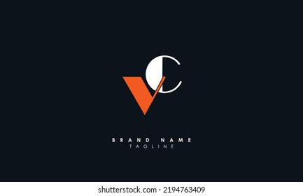 Alphabet letters Initials Monogram logo VC, CV, V and C