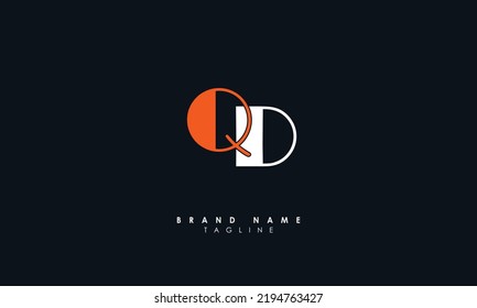 Alphabet letters Initials Monogram logo QD, DQ, Q and D
