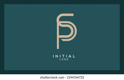 Alphabet letters Initials Monogram logo PS, SP, P and S