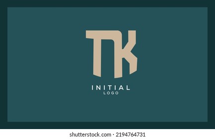 Alphabet letters Initials Monogram logo TK, KT, T and K