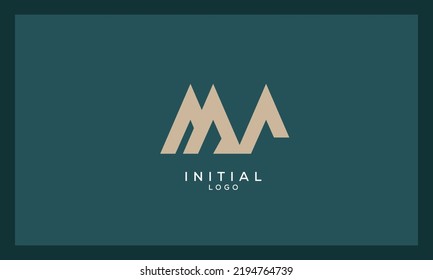 Alphabet letters Initials Monogram logo MA, AM, M and A