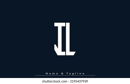 Alphabet letters Initials Monogram logo IL , LI