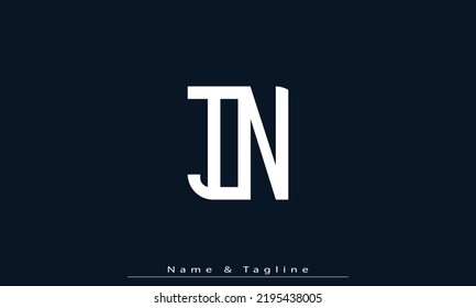 Alphabet letters Initials Monogram logo IN , NI