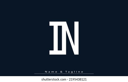 Alphabet letters Initials Monogram logo IN , NI