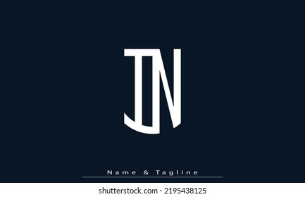 Alphabet letters Initials Monogram logo IN , NI