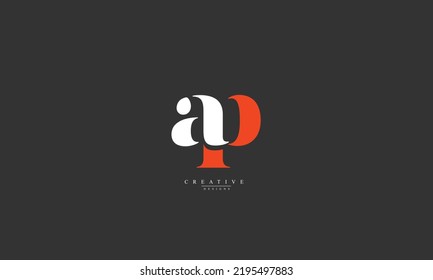 Alphabet letters Initials Monogram logo AP PA A P