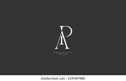 Alphabet letters Initial Monogram Logo AP A P