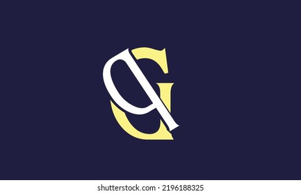 Alphabet letters Initials Monogram logo QG, GQ, Q and G