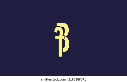 Letras alfabéticas Iniciales Logotipo Monograma FB, BF, F y B