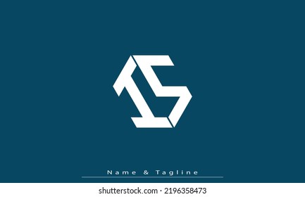 Alphabet letters Initial Monogram logo IS, SI