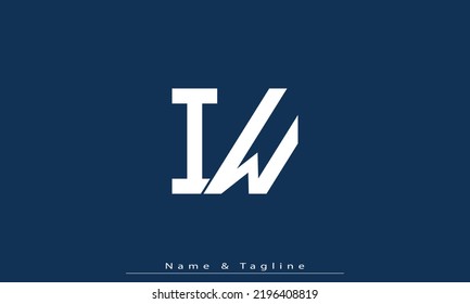 Alphabet letters Initials Monogram logo IW , WI