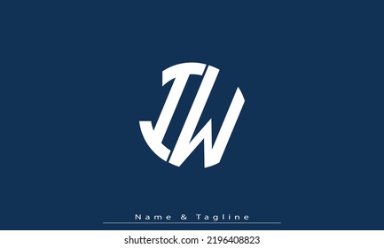 Alphabet letters Initials Monogram logo IW , WI