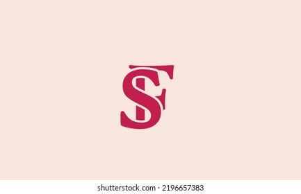 Alphabet letters Initials Monogram logo SF, FS, S and F