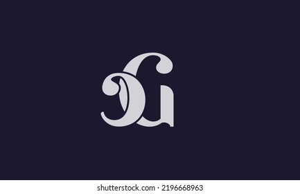 Alphabet letters Initials Monogram logo CG, GC, C and G