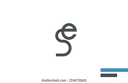 Alphabet letters Initials Monogram logo SE, ES, S and E